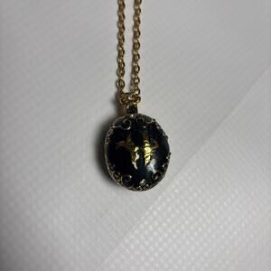 Vintage Edgar Berebi Locket‎ Egg Charm Pendant Doves Green Enamel Crystals